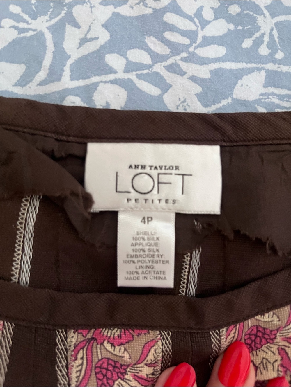 90s VINTAGE Ann Taylor Loft Silk A-Line Skirt - Picture 3 of 3